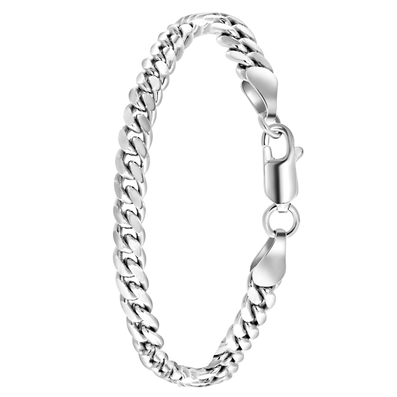 Gerecycled zilveren armband gourmetschakel.
