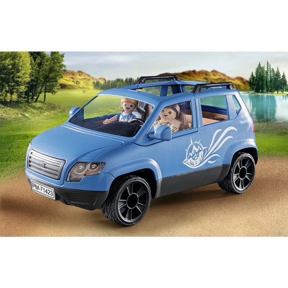 Famille avec voiture et caravane - Playmobil 71423 Family Fun Camping