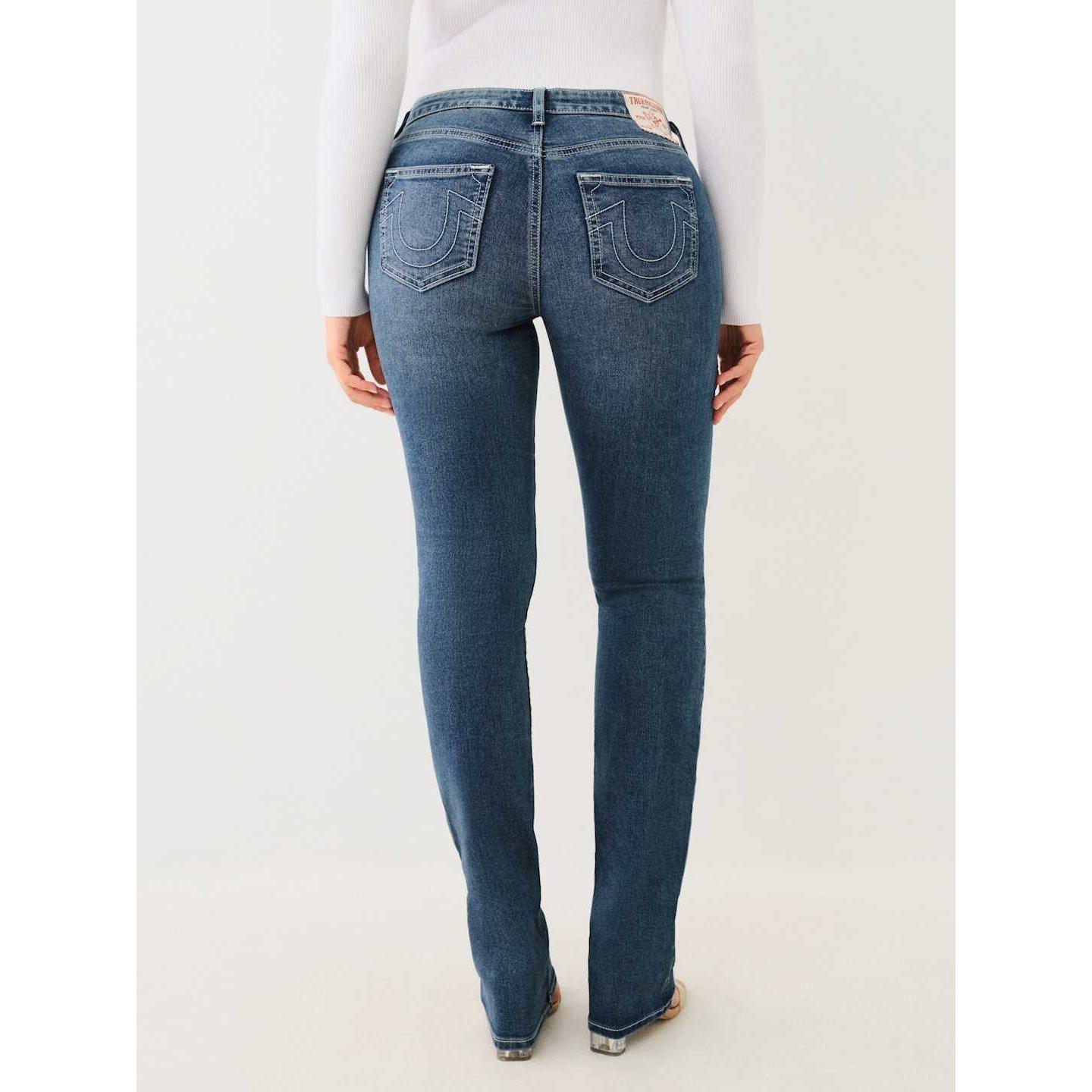 True Religion TR Billie Stretch Mid Rise Straight Jeans
