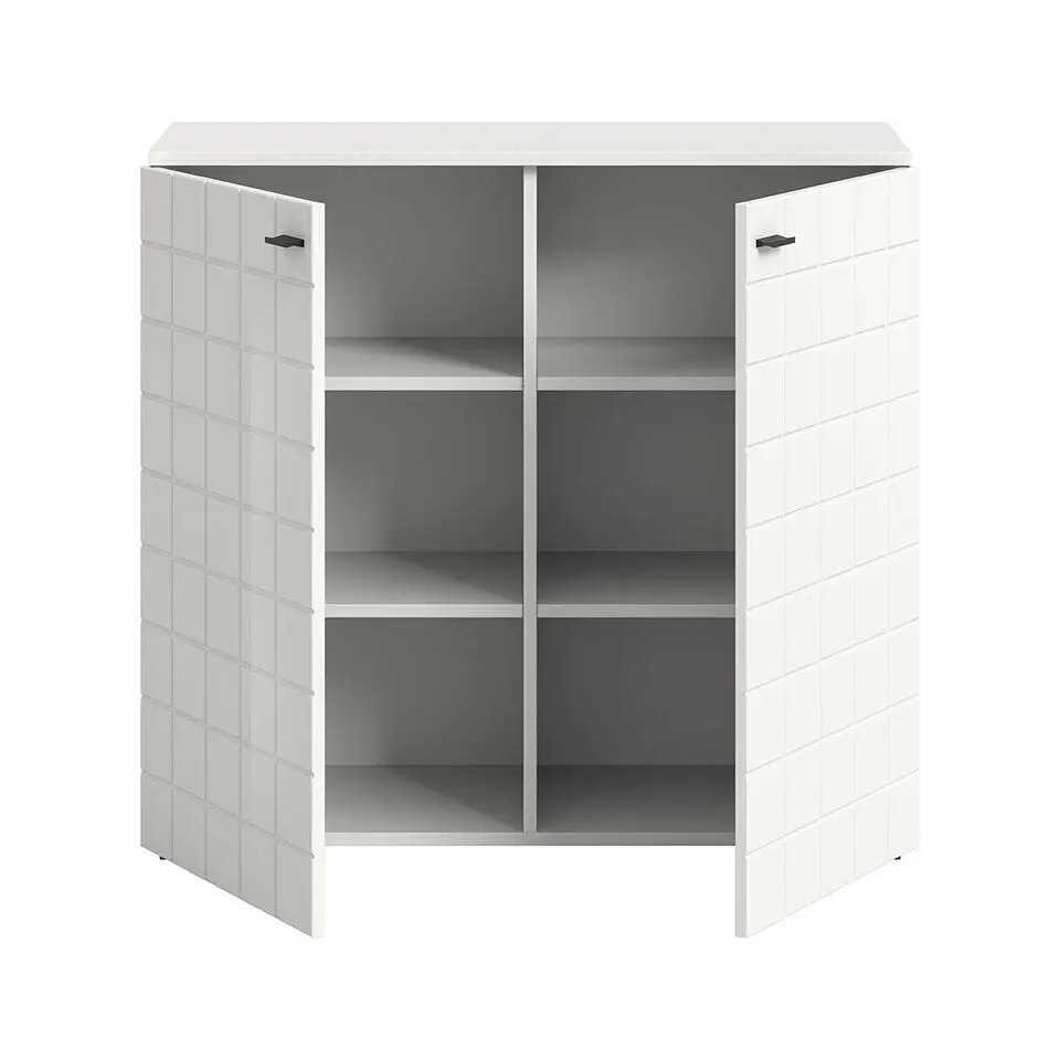 Hioshop Monte dressoir 2 deuren wit hoogglans