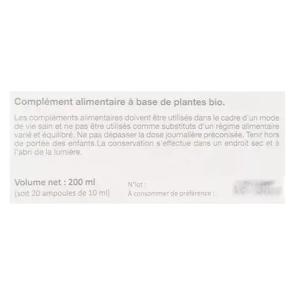 Nat & Form Ampoules Confort Urinaire Bio 20 ampoules