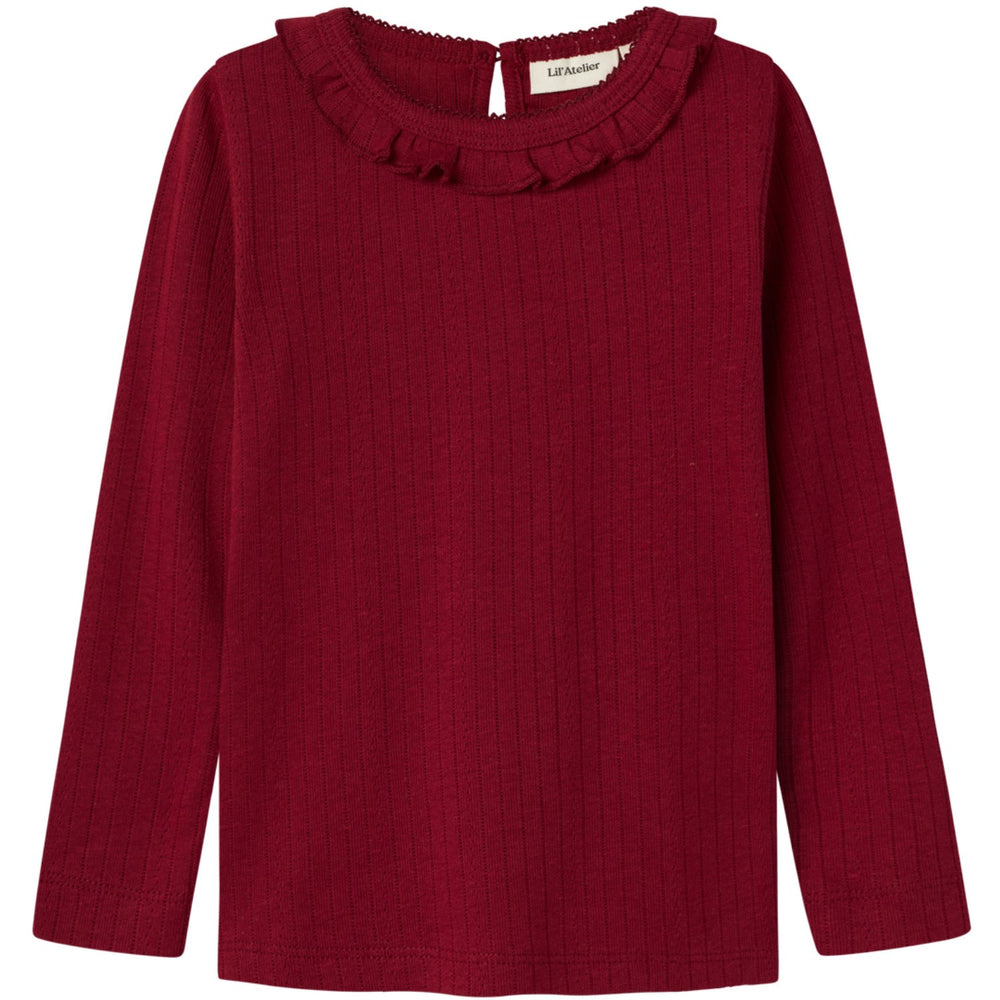 Køb Lil'Atelier Red Dahlia Rachel Nim Slim Bluse