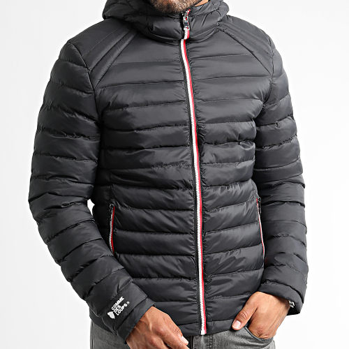 Doudoune Capuche Slim Fit Réversible Rome Noir