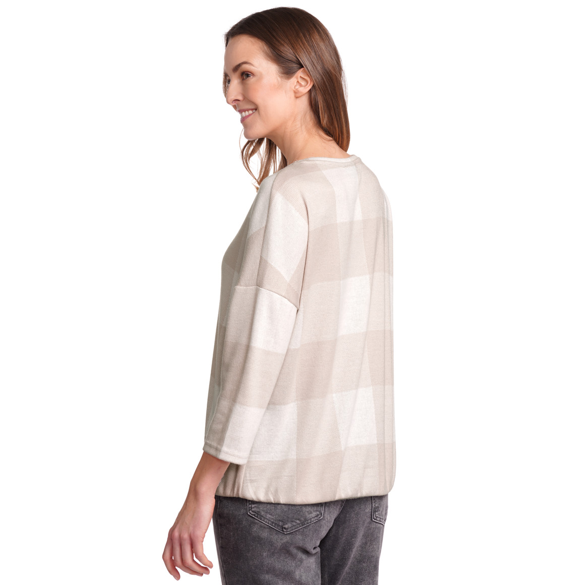 Gina Benotti Damen Shirt mit 3/4-Arm beige / hellbeige