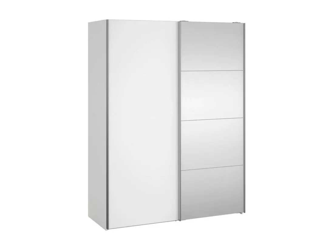 Garde-robe 2 portes Dspur, Meubles de chambre, Penderie de plain-pied, Placard à vêtements, 150x61 h200 cm, Blanc