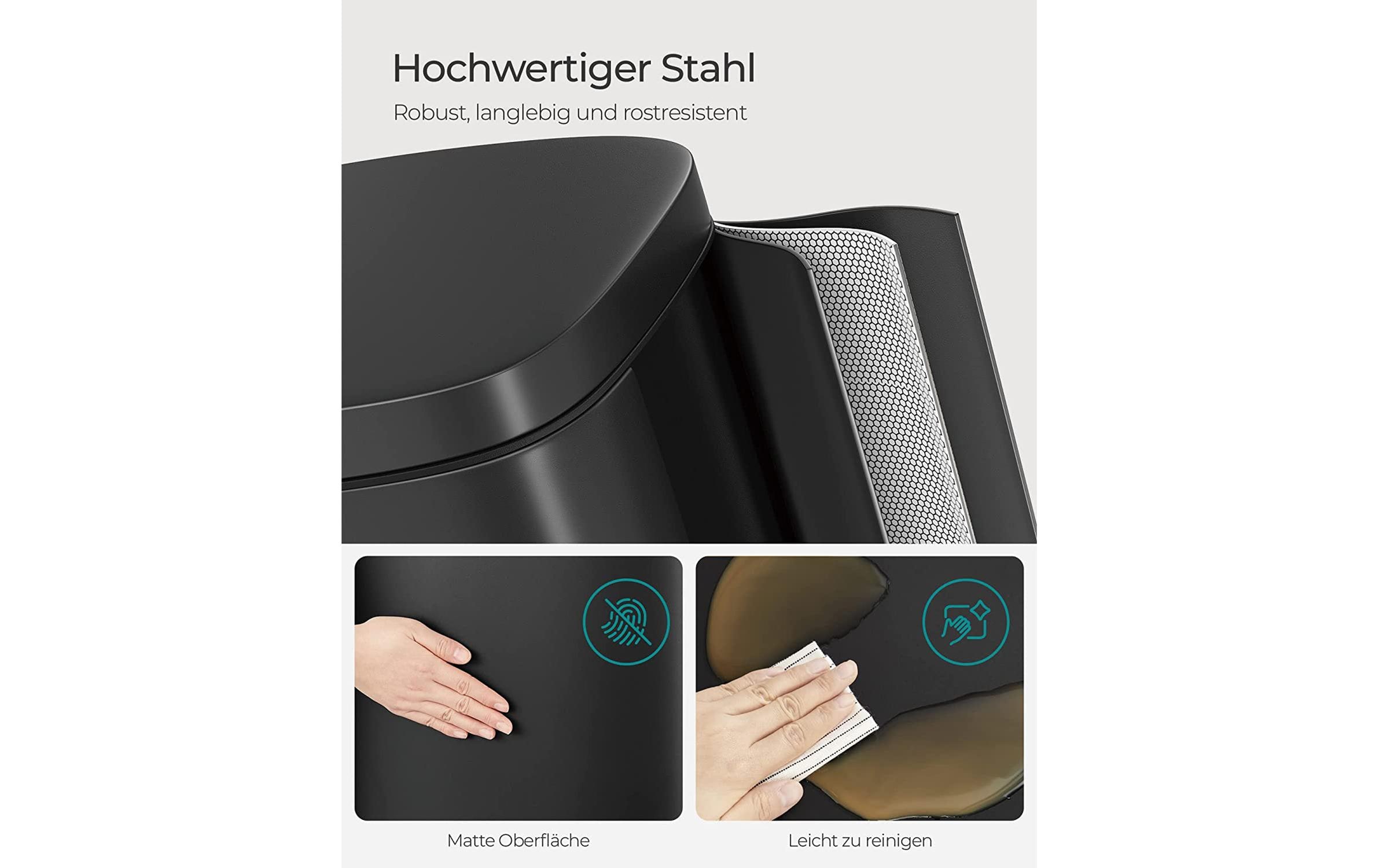 Abfalleimer 30 l, Grau<br>Stylischer Treteimer