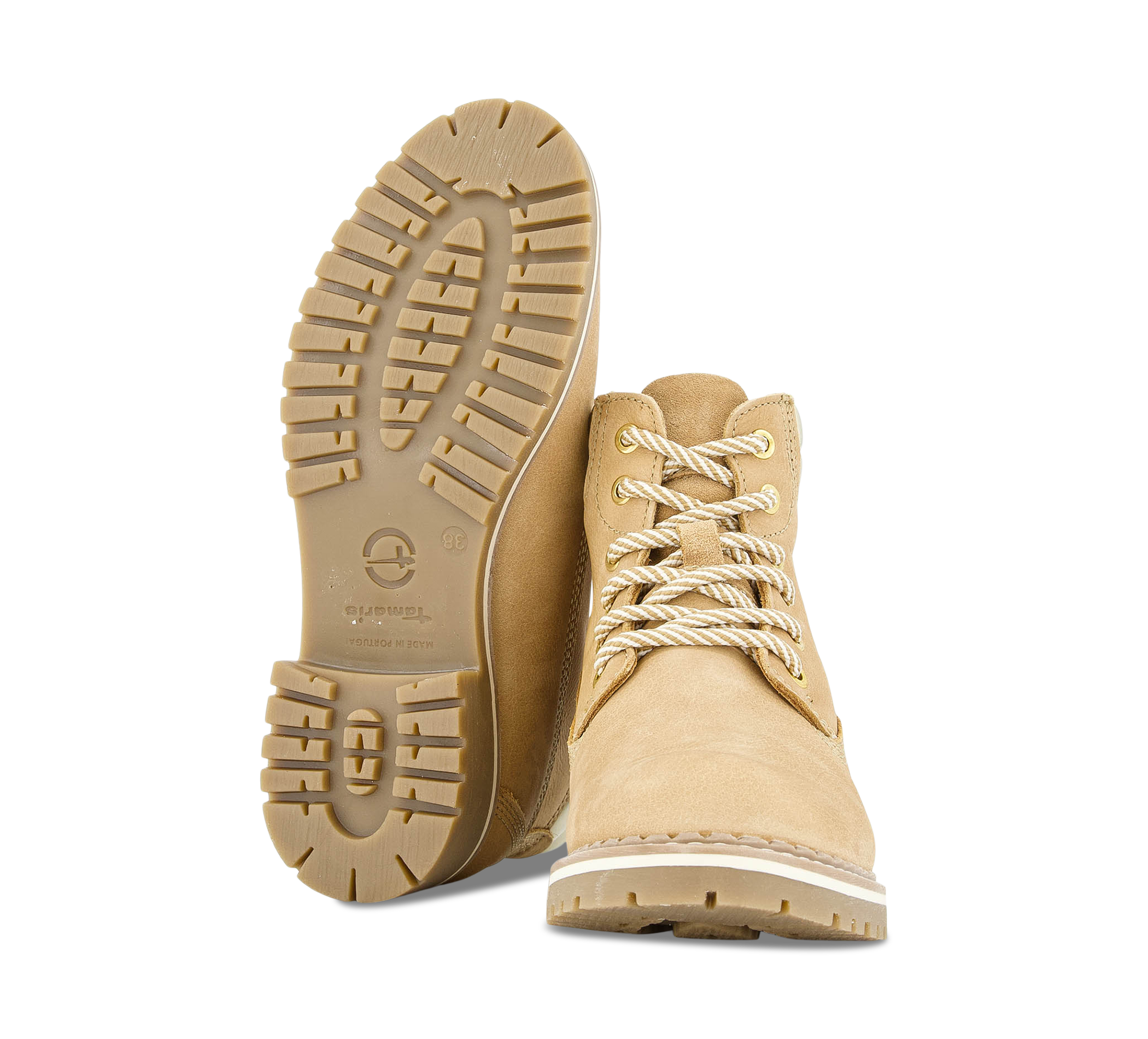 Tamaris Schnürstiefel beige/taupe