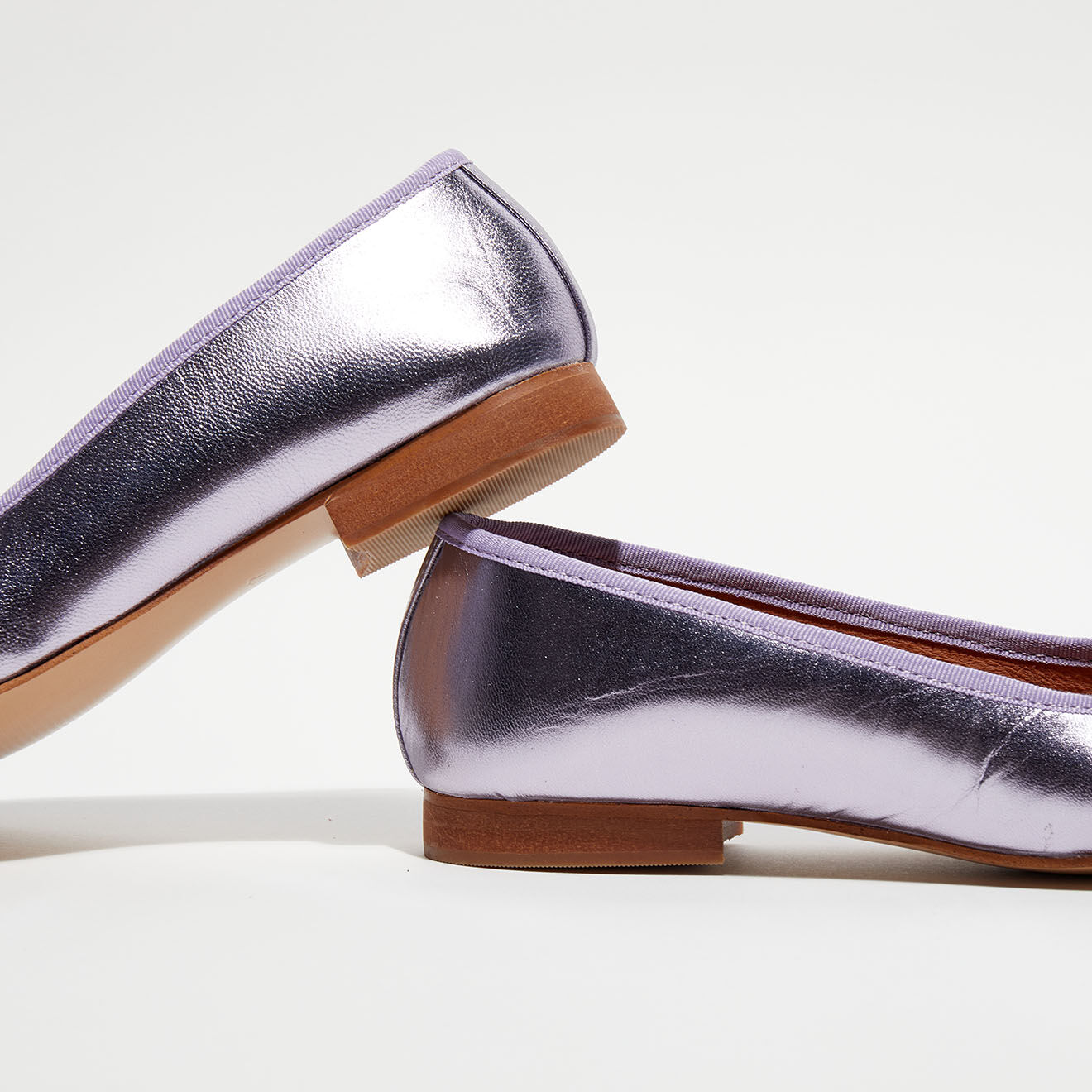 Quartier Latin Ballerines en Cuir Jeanne lilas