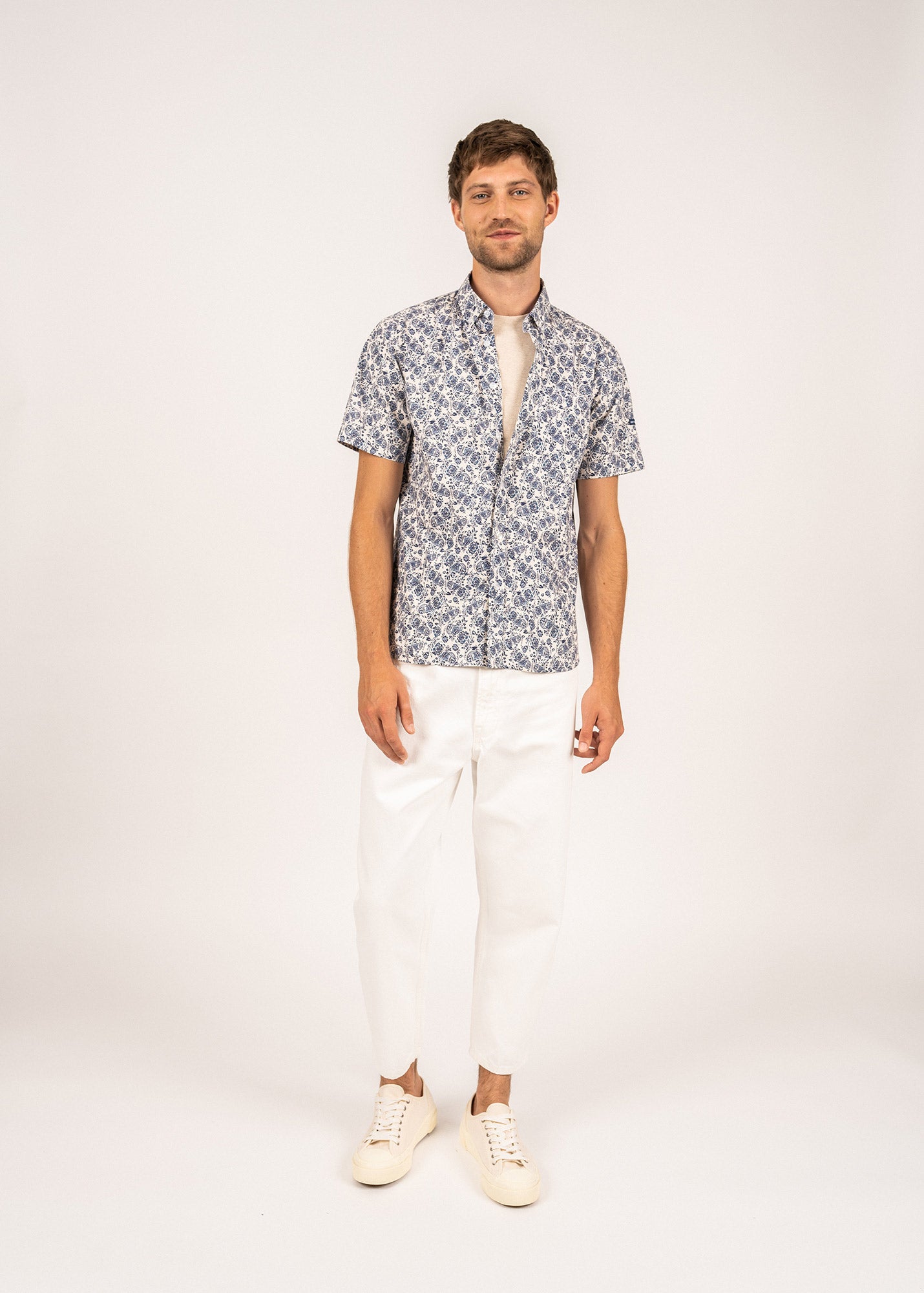 Chemise à manches courtes imprimée Davin