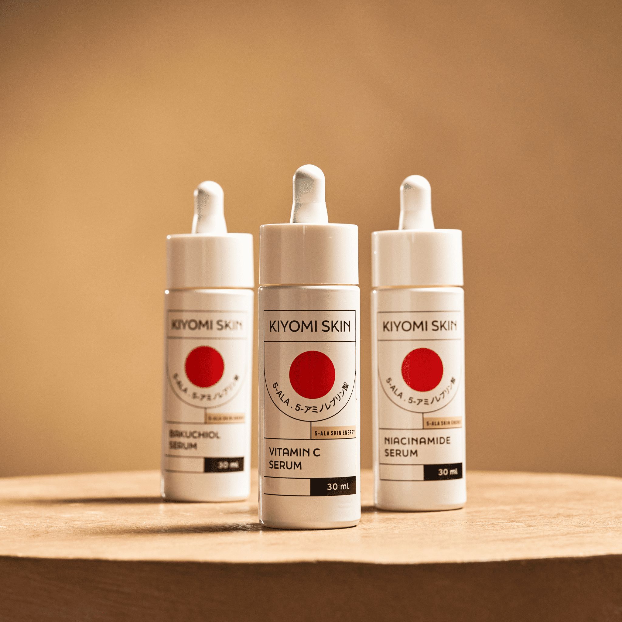 Kiyomi Skin Serum Set - Vitamin C, Niacinamide und Bakuchiol Serum
