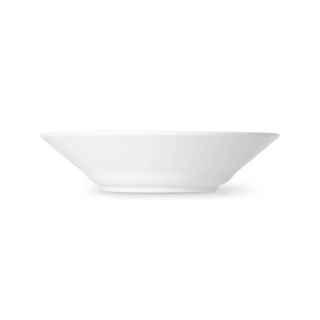 Royal Copenhagen  Hvid Riflet Halvblonde dyb tallerken - Ø24 cm.