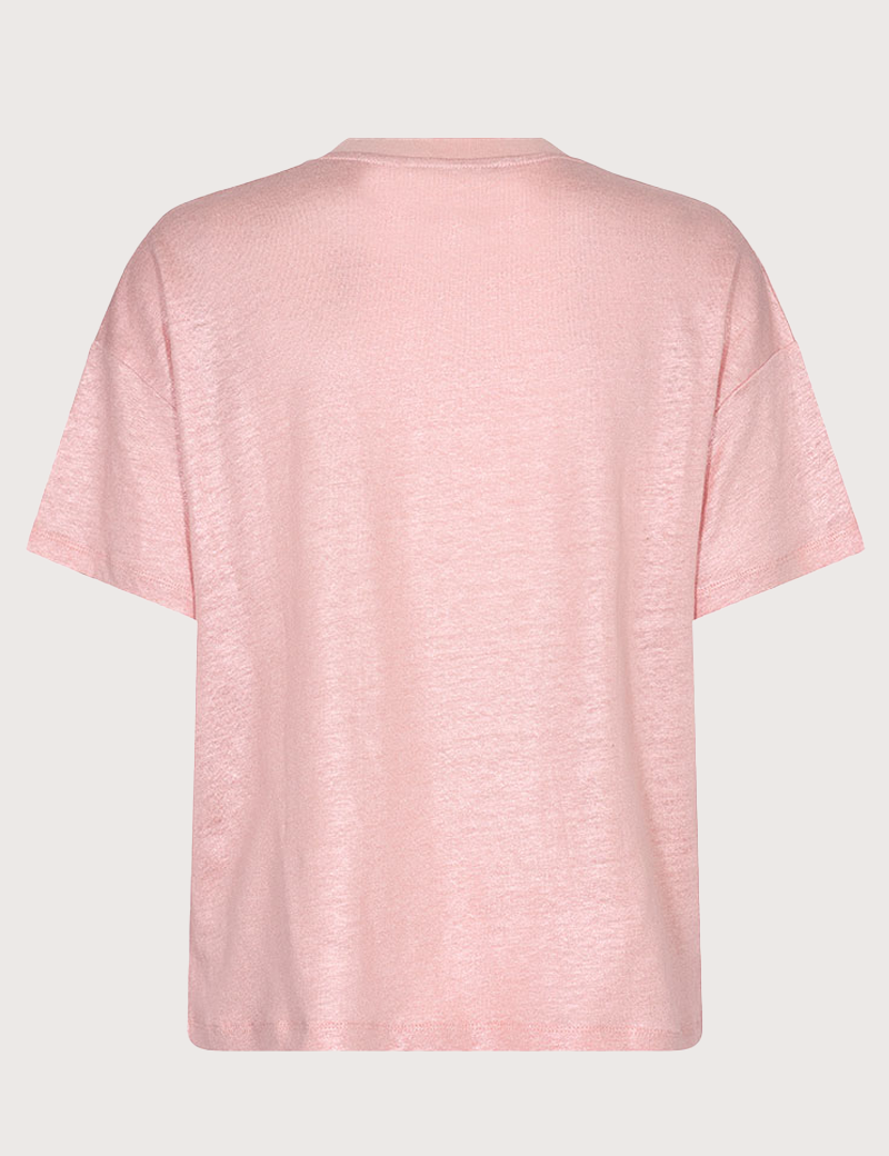 MOS MOSH T-SHIRT FEMME CASA COL V ROSE