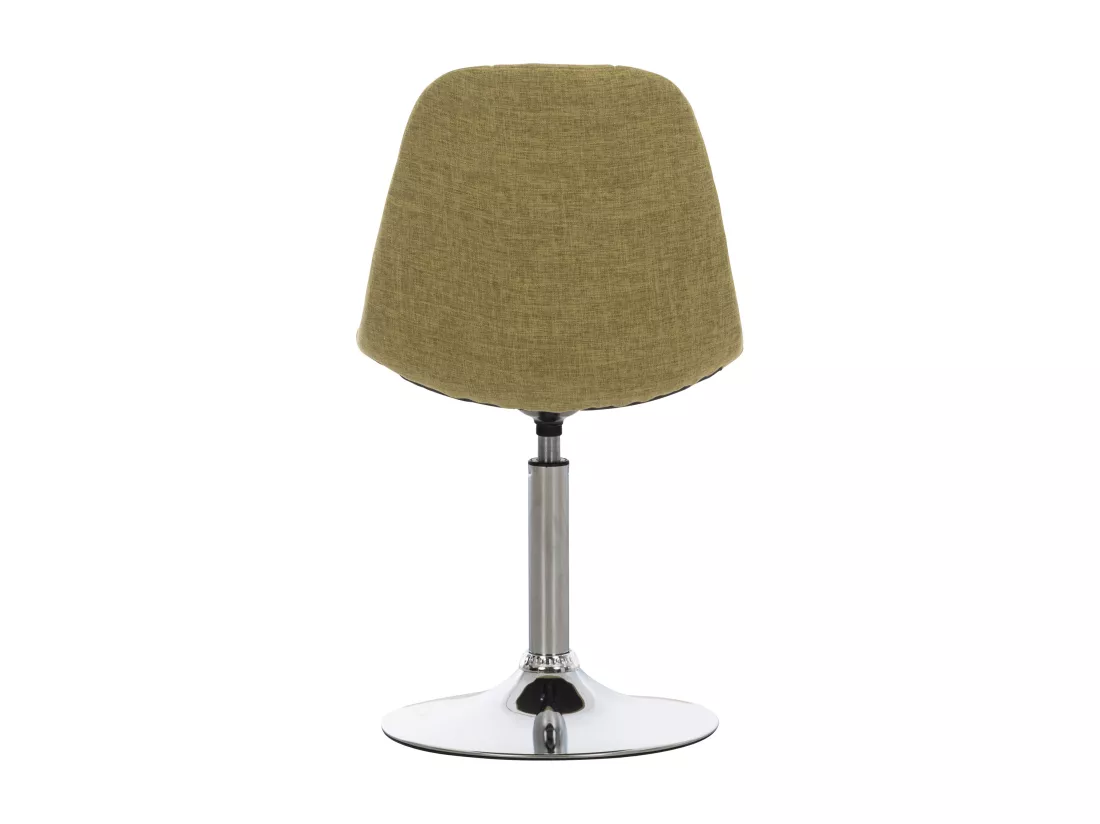 Lot de 2 Chaise de bureau - Tissu & Métal chromé - Vert - Emil