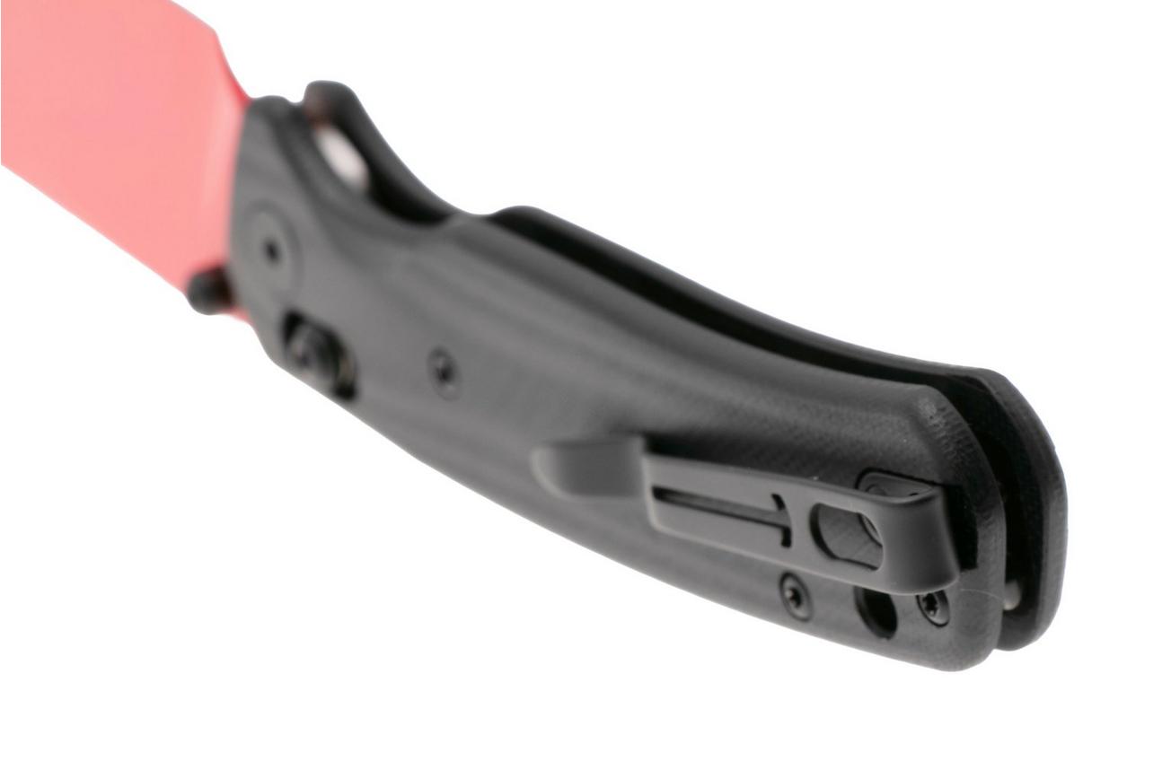 Bestechman Cicada's Wing BMK06F Red Coated 10Cr15MoV, Black G10, zakmes
