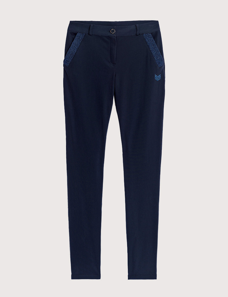 HBT BASICS ESSENTIELS | CHRISTINA PANTALON FEMME CHINO MARINE