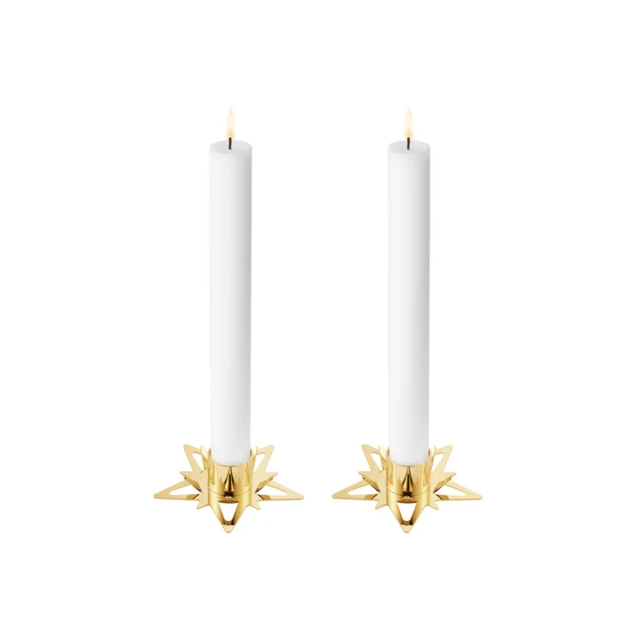 Georg Jensen - Classic Christmas Kerzenhalter Stern für Stumpenkerzen Ø 16,3 cm, gold
