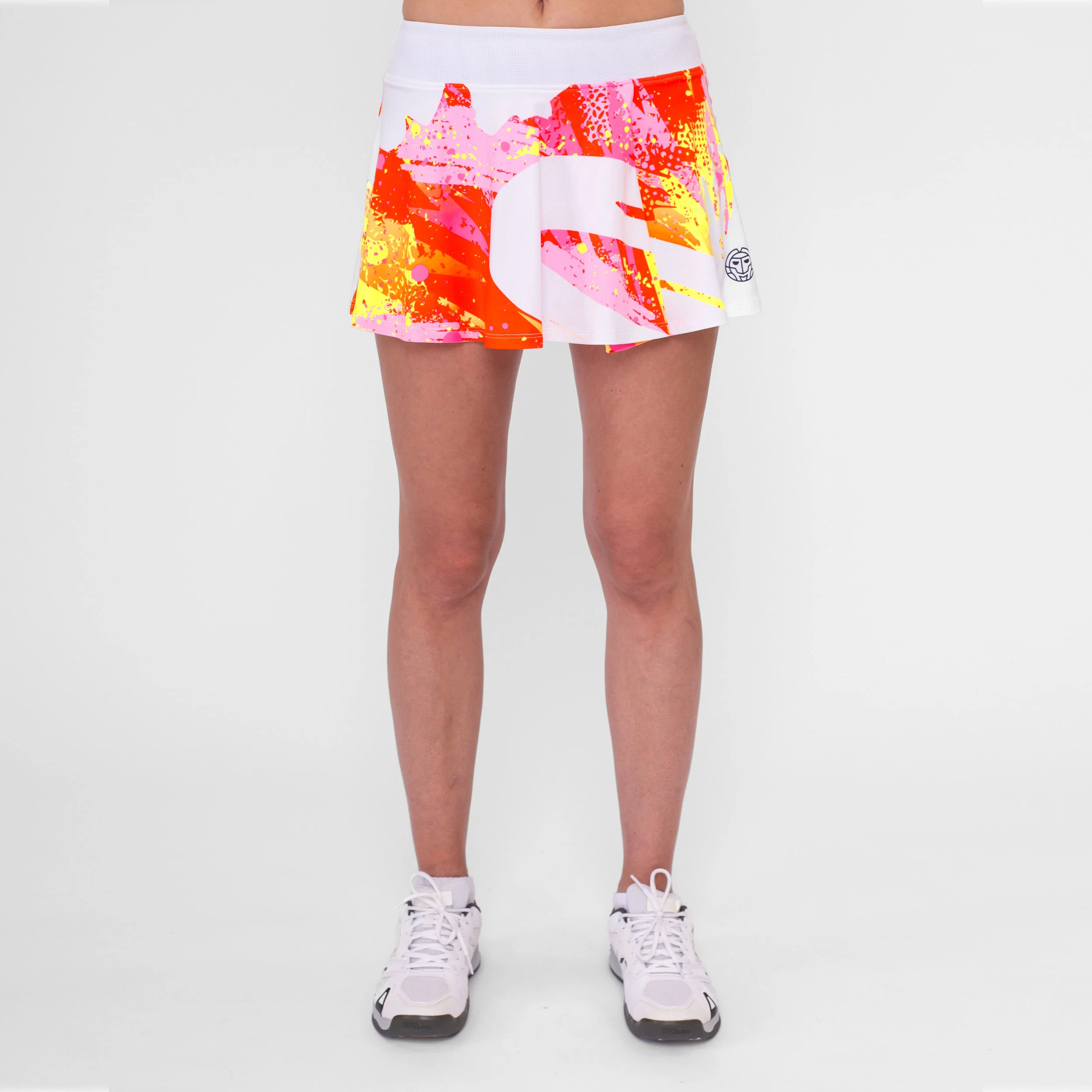 BIDI BADU Wild Arts Printed Wavy Jupe Femmes - Blanc , Multicouleur