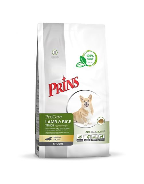 Prins Procare Croque Senior Lam&Rijst - Hondenvoer