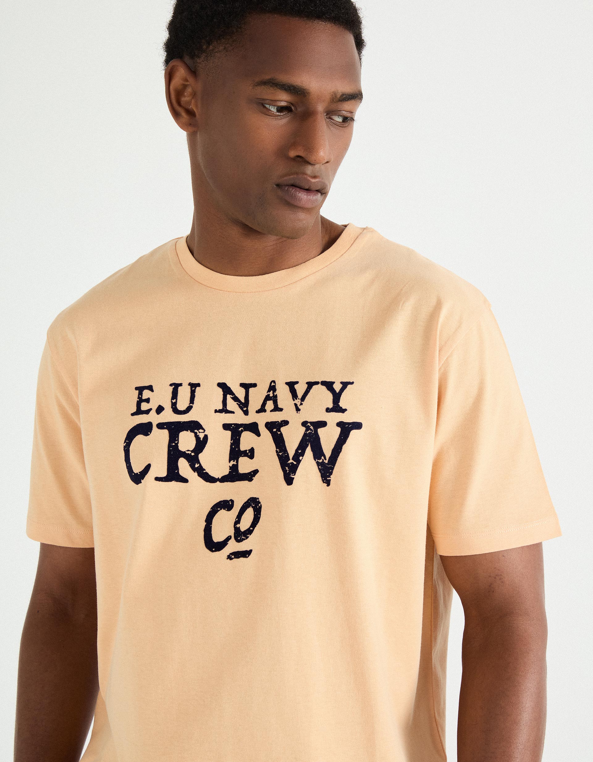 T-shirt Print, Homem, Laranja Claro