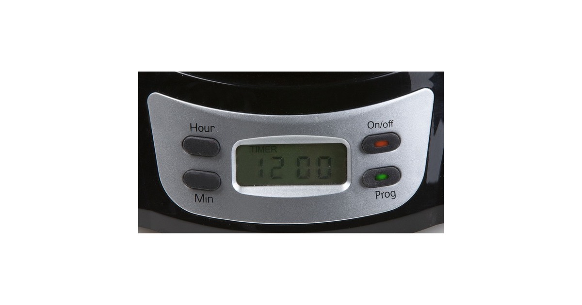 DomoKoffiezet met timer en display DO708K koffiefiltermachine  (Zwart, 1,5 Liter)