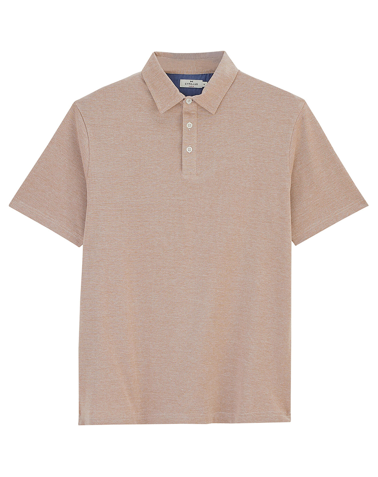 Cyrillus Polo en maille piquée effet chiné beige