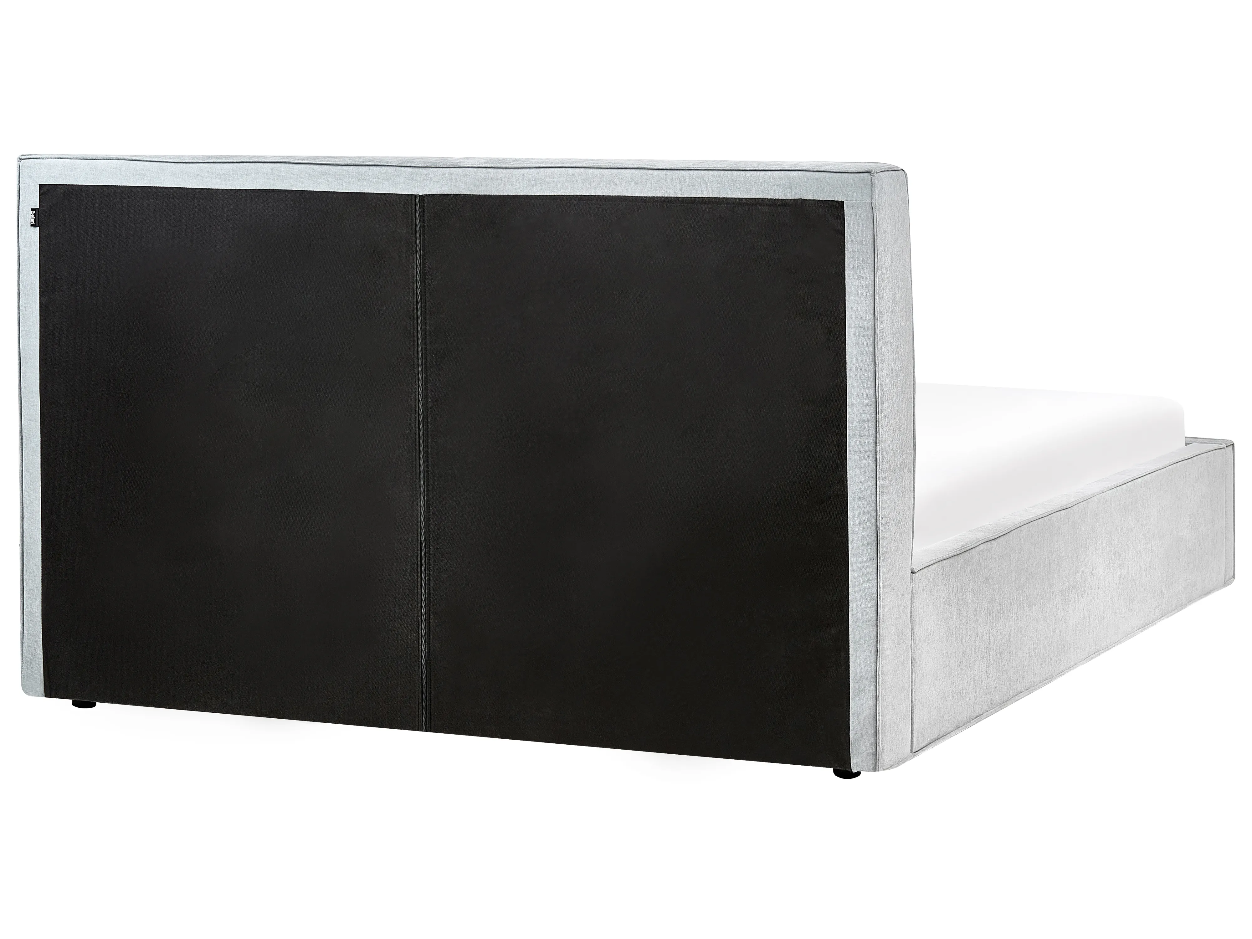 Bed met opbergruimte Chenille MOISSAC 180 x 200 cm Lichtblauw