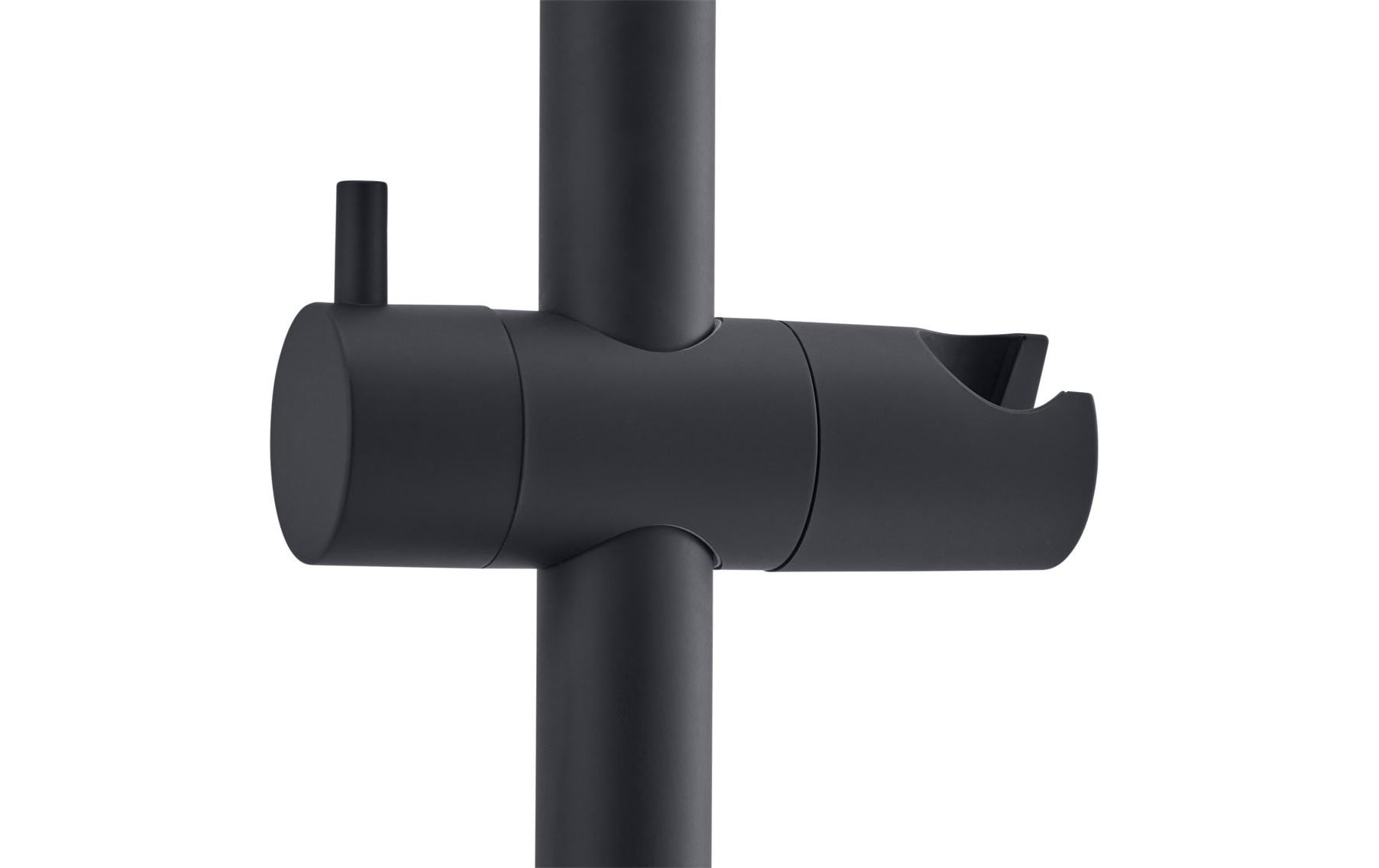 Duschsystem Wakuda Push, Schwarz matt<br>Duschsystem für Duschen und Badewannen