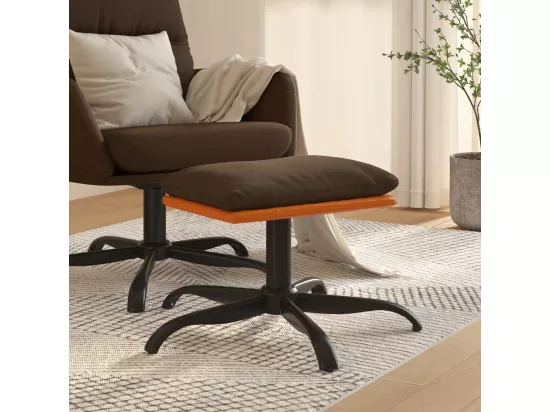 Repose-pied Marron 60x60x36 cm Tissu et similicuir