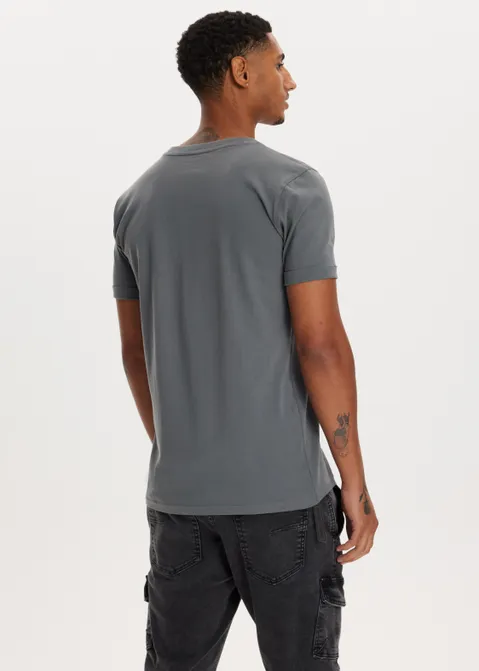 T-shirt met kruis logo grijs (GRS)