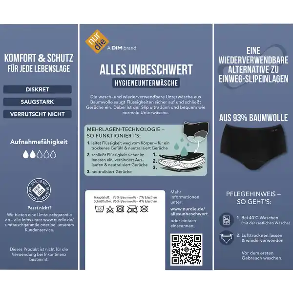 ALLES UNBESCHWERT Taillenslip schwarz Gr. L 44-46