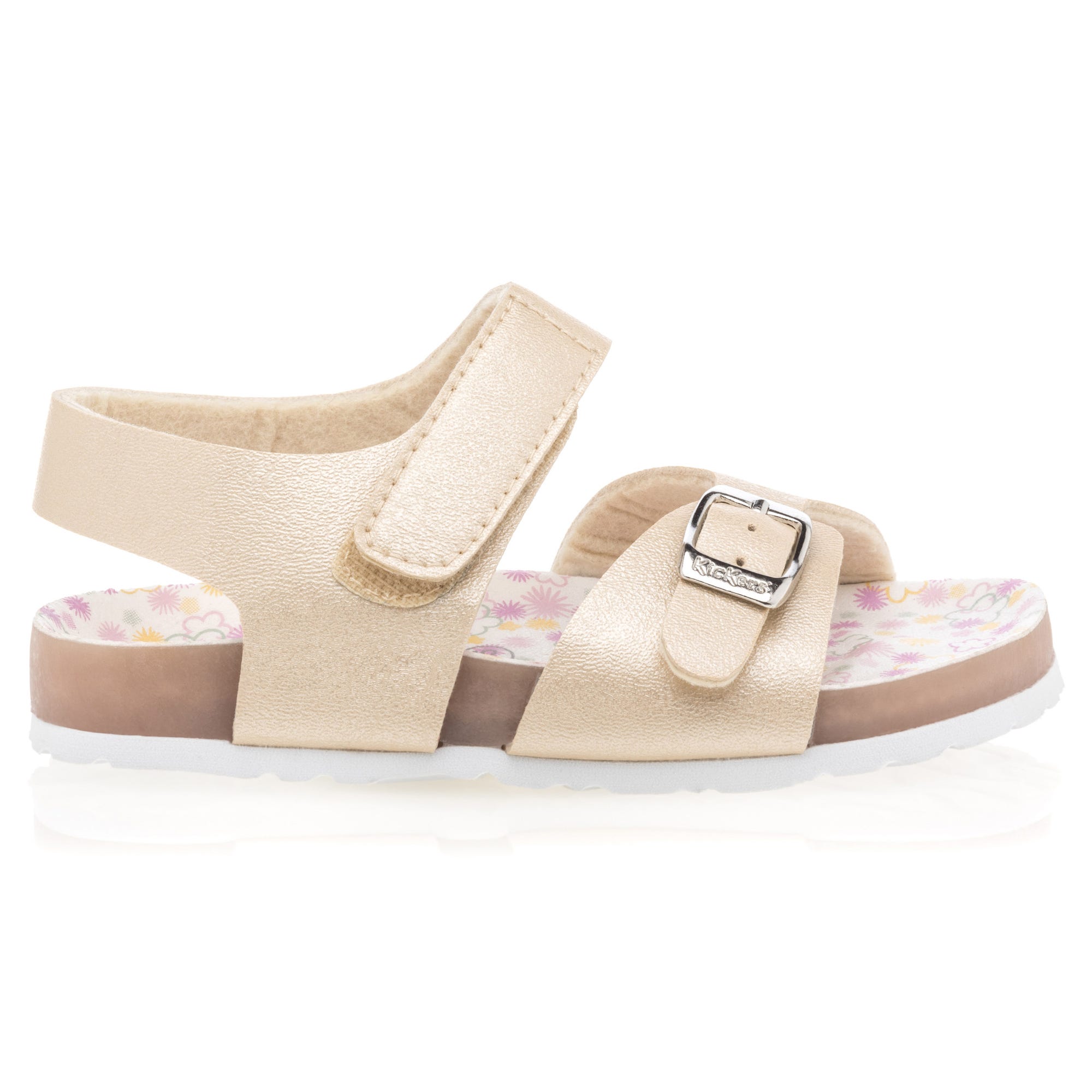 Mules semelle liège Fille or