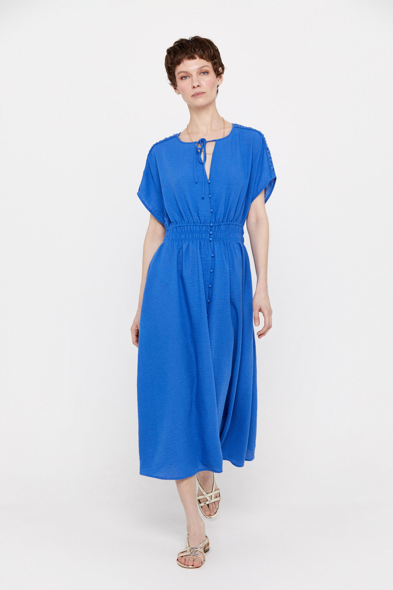 Vestido texturizado - Azul