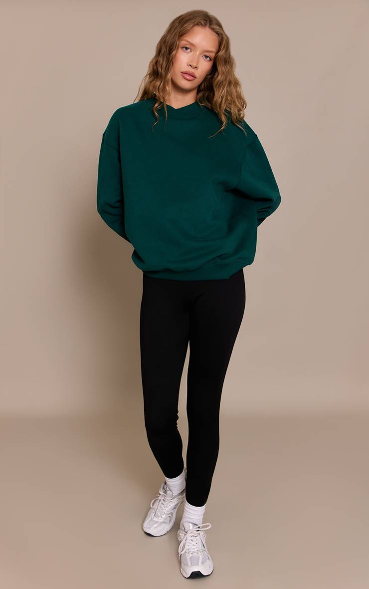 Pine Green Sweat-shirt À Encolure Croisée