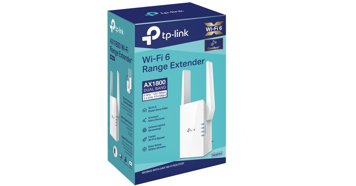 TP-LinkRE605X AX1800 Wi-Fi Range Extender repeater  (Wit)