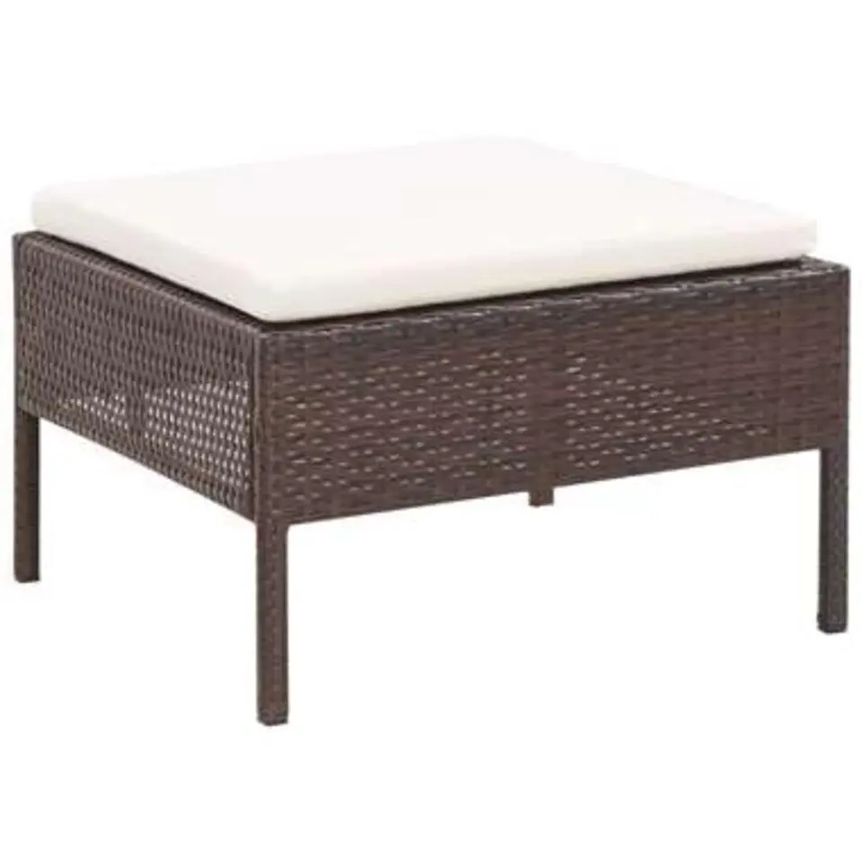 vidaXL - Tuin Loungeset - Bruin - Poly rattan
