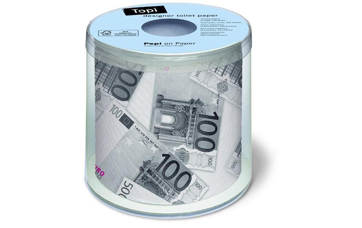 Toilettenpapier Euro 1 Rollen, 3-lagig, MehrfarbigWC Papier mit Euro