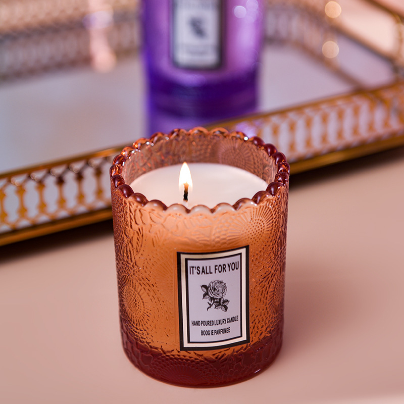 Duft Kerze im Glas Aromatherapie Home Deko Wachs Kerze - Litschi