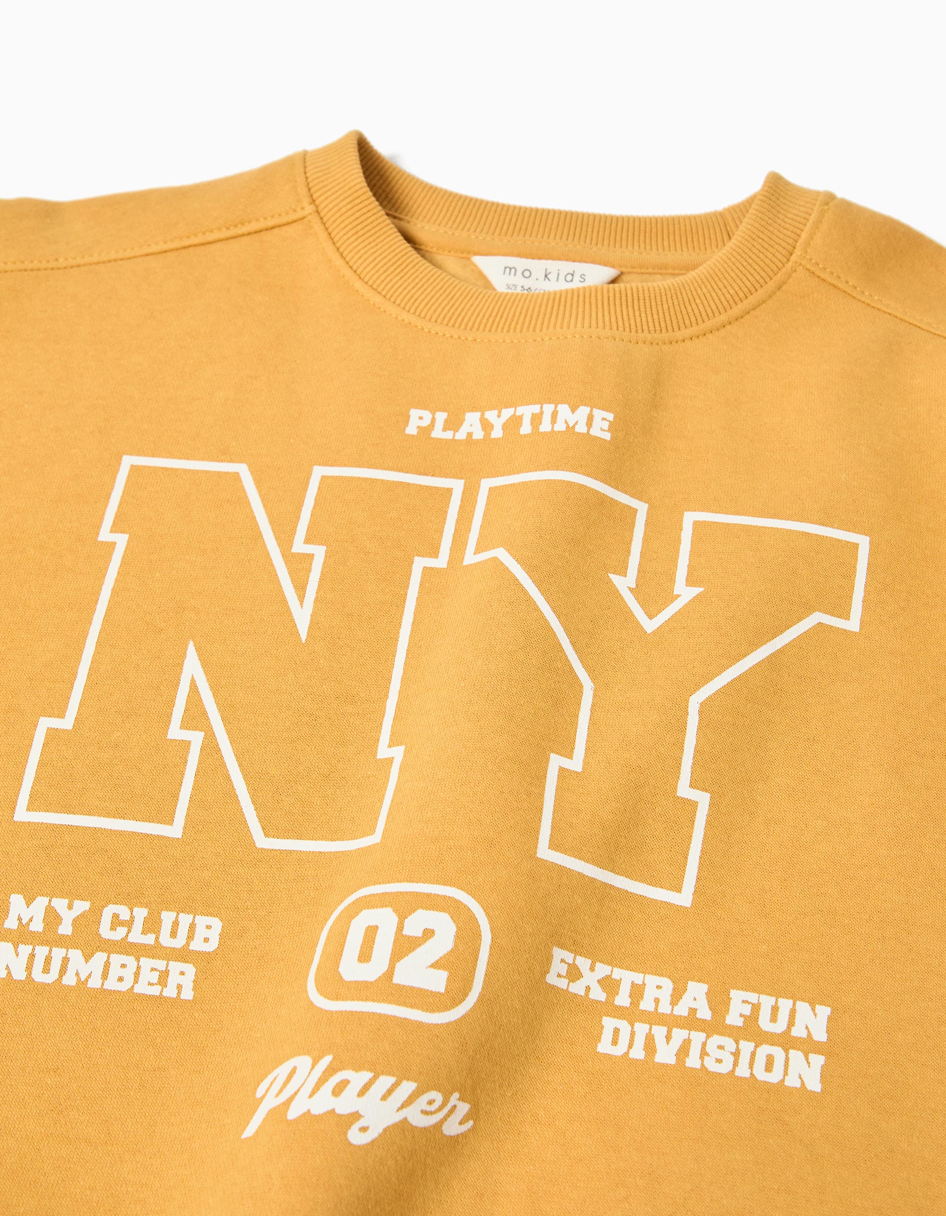 Sweatshirt de Felpa, Menino, Amarelo