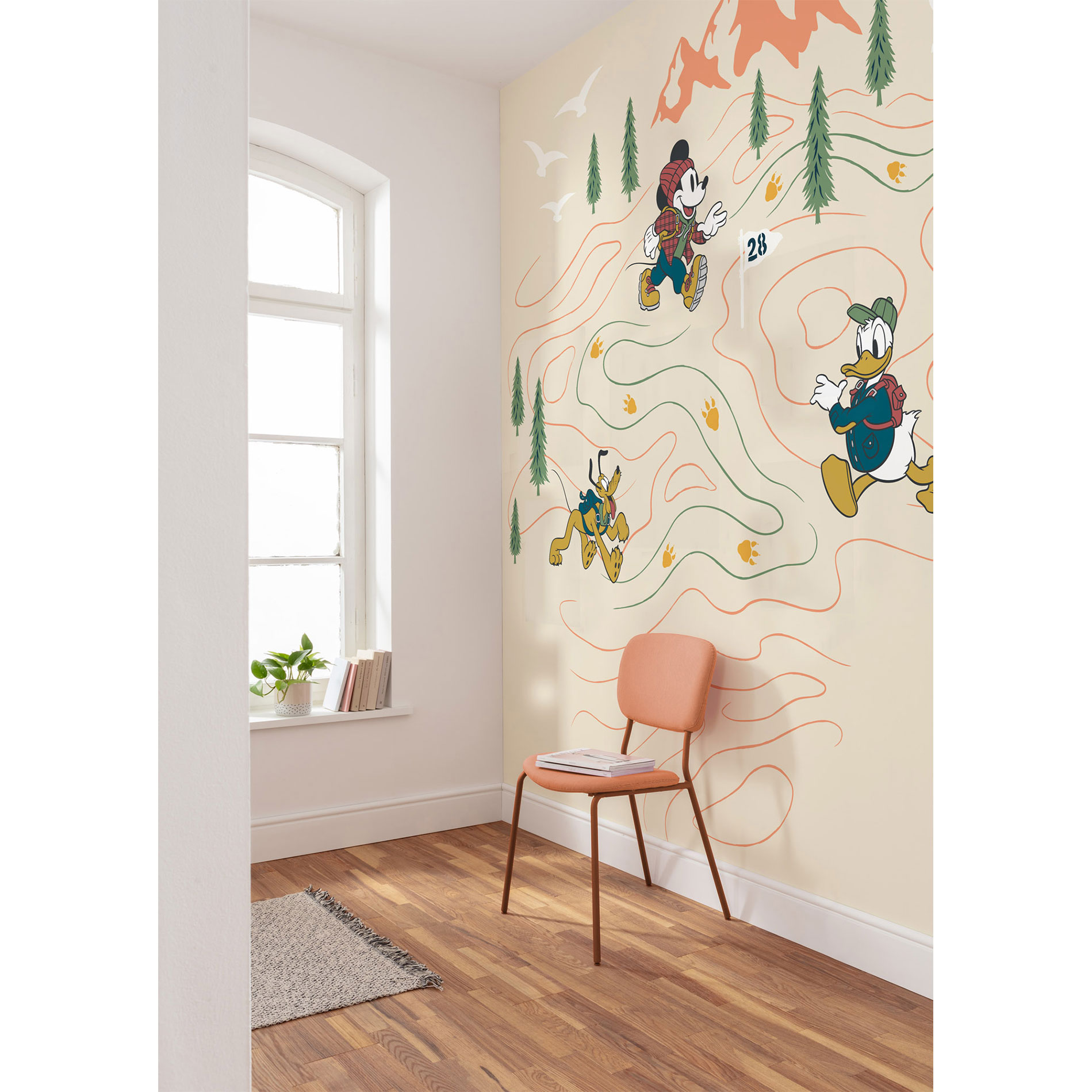 Vlies-Fototapete MICKEY MEETS THE MOUNTAIN - 300x280 cm