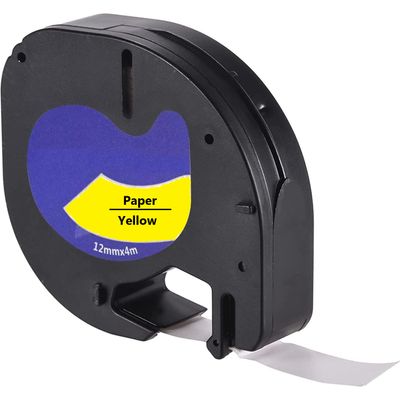 Ruban compatible DYMO S0721620 - Switch - Ruban d'étiquettes auto-adhésives - 1 rouleau (1,2 cm x 4 m) - jaune