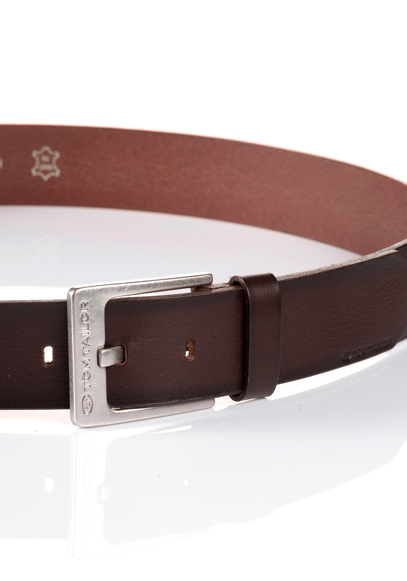 TOM TAILOR Ledergürtel »TTCALVINPLUS« 4 cm breiter Herrengürtel, Casual und Jeans Look
