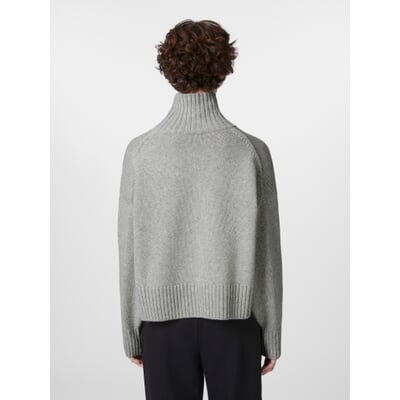 Damenpullover Oversized, Graumelange
