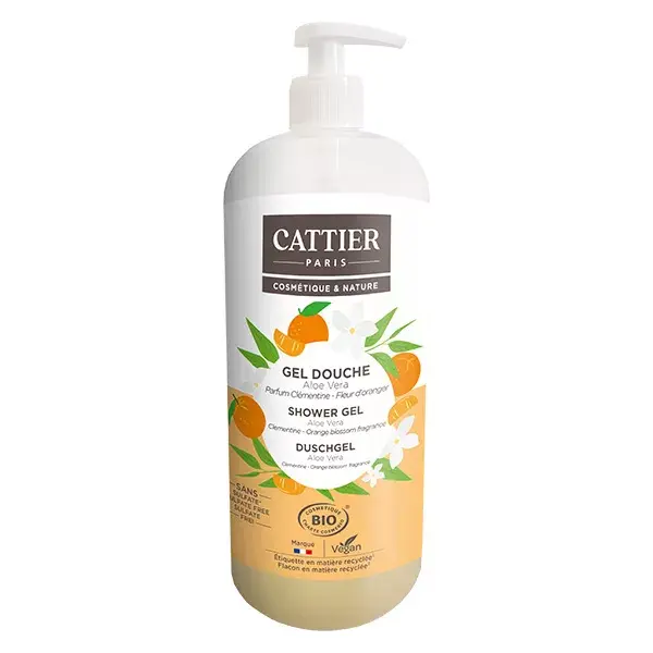 Gel de Banho Cattier Orgânico de Clementina e Flor de Laranjeira 1L