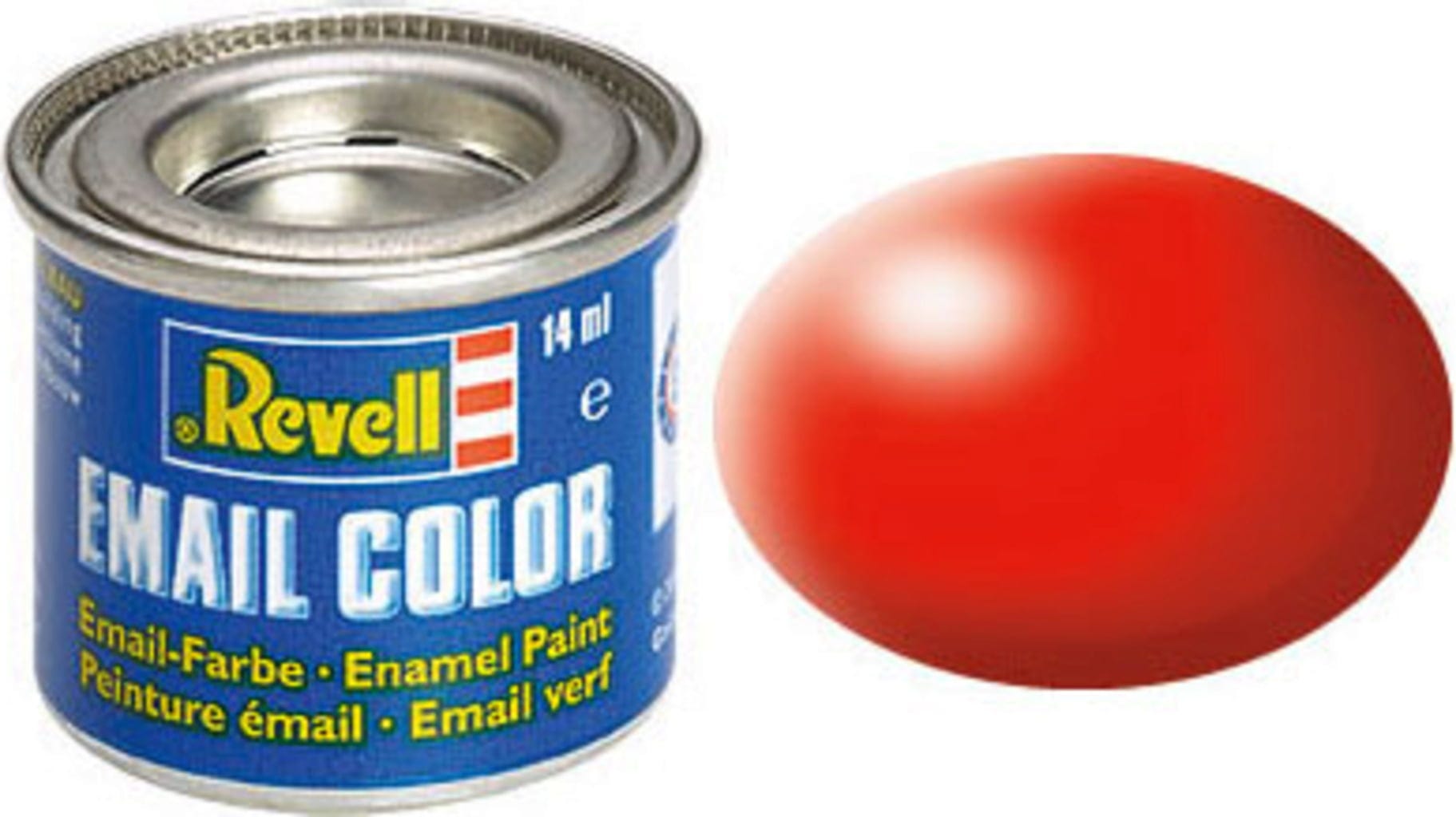 Revell  Email Color leuchtrot, seidenmatt, 14 ml    Die beliebten Farben von Revell in 89 verschiedenen Farbtönen
