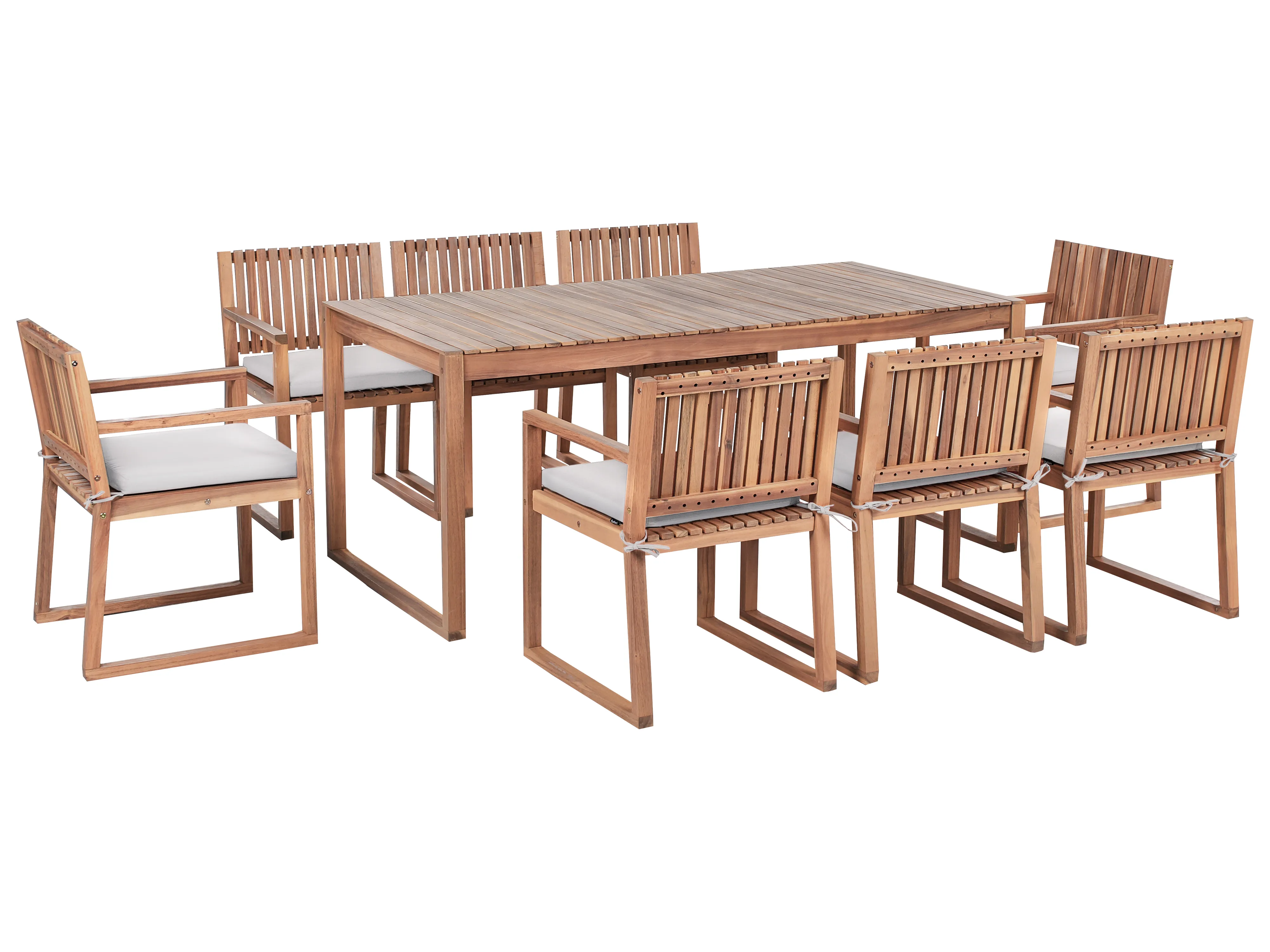 Tuinset 8-zits SASSARI PREMIUM met kussens Gecertificeerd acaciahout Lichtgrijs