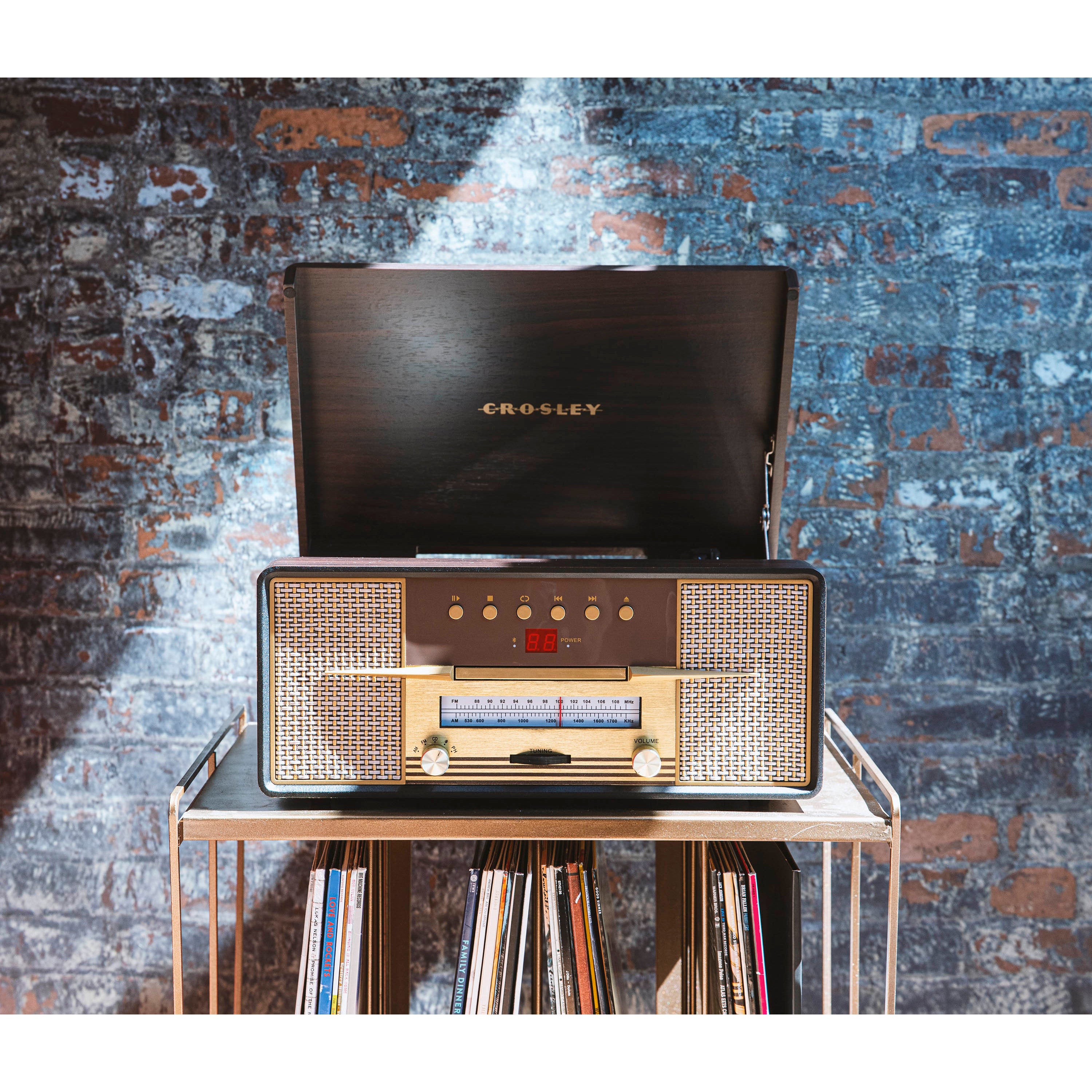 Crosley Rhapsody Mahogany platenspeler entertainmentset