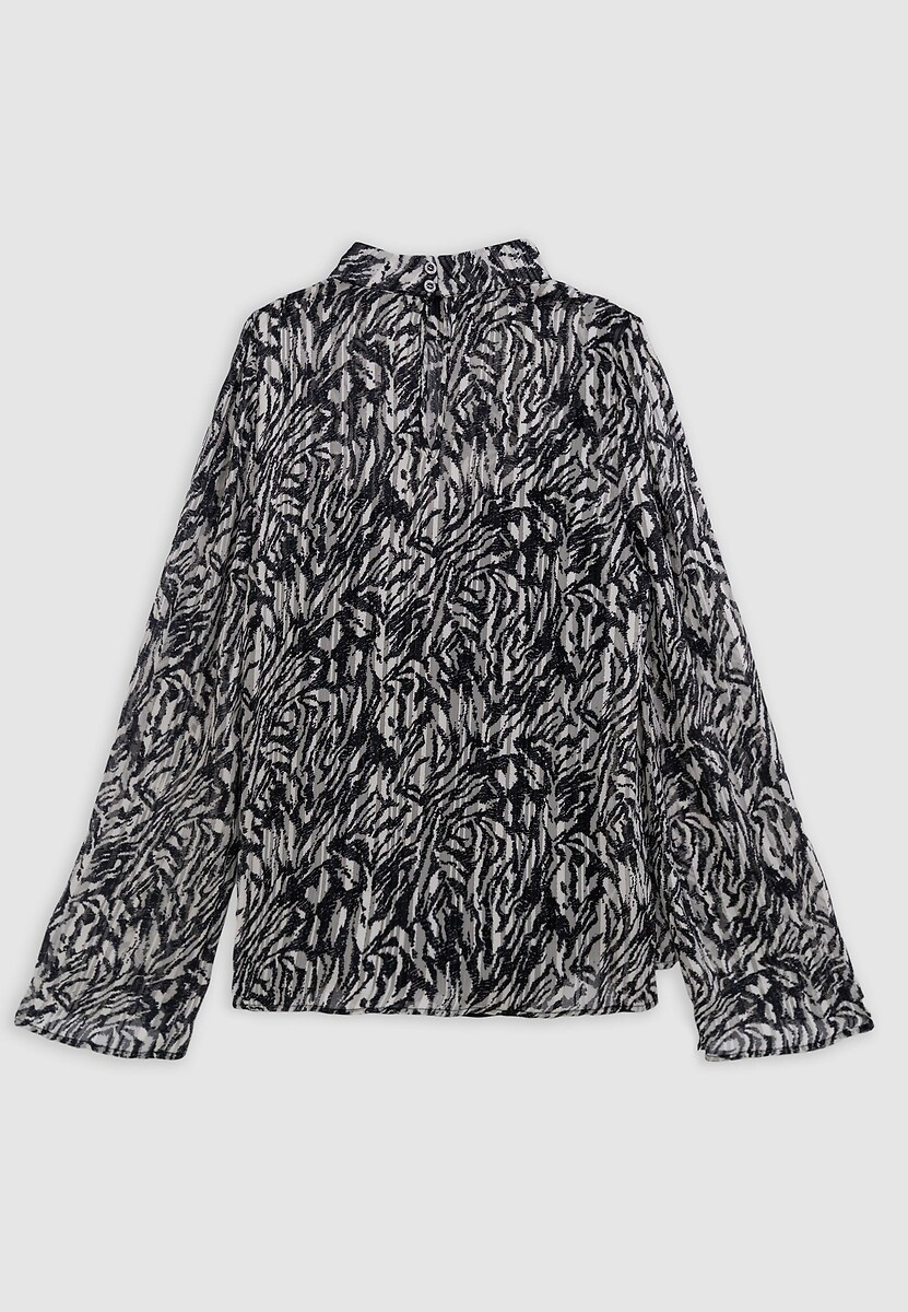 Blusa de manga comprida estampada IKKS com gola alta.