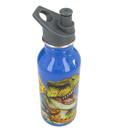 Depesche Dino World Trinkflasche Edelstahl DANGER, 600 ml