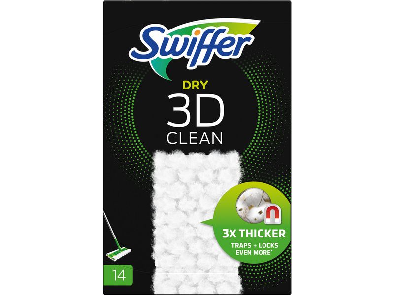Swiffer Wischtuch 3D Clean 14 Stück Trockene Bodentücher Nachfüllpackung