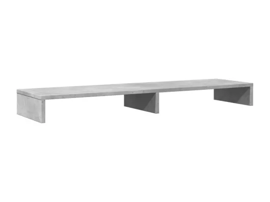 Support de moniteur gris béton 100x27x10 cm bois d'ingénierie